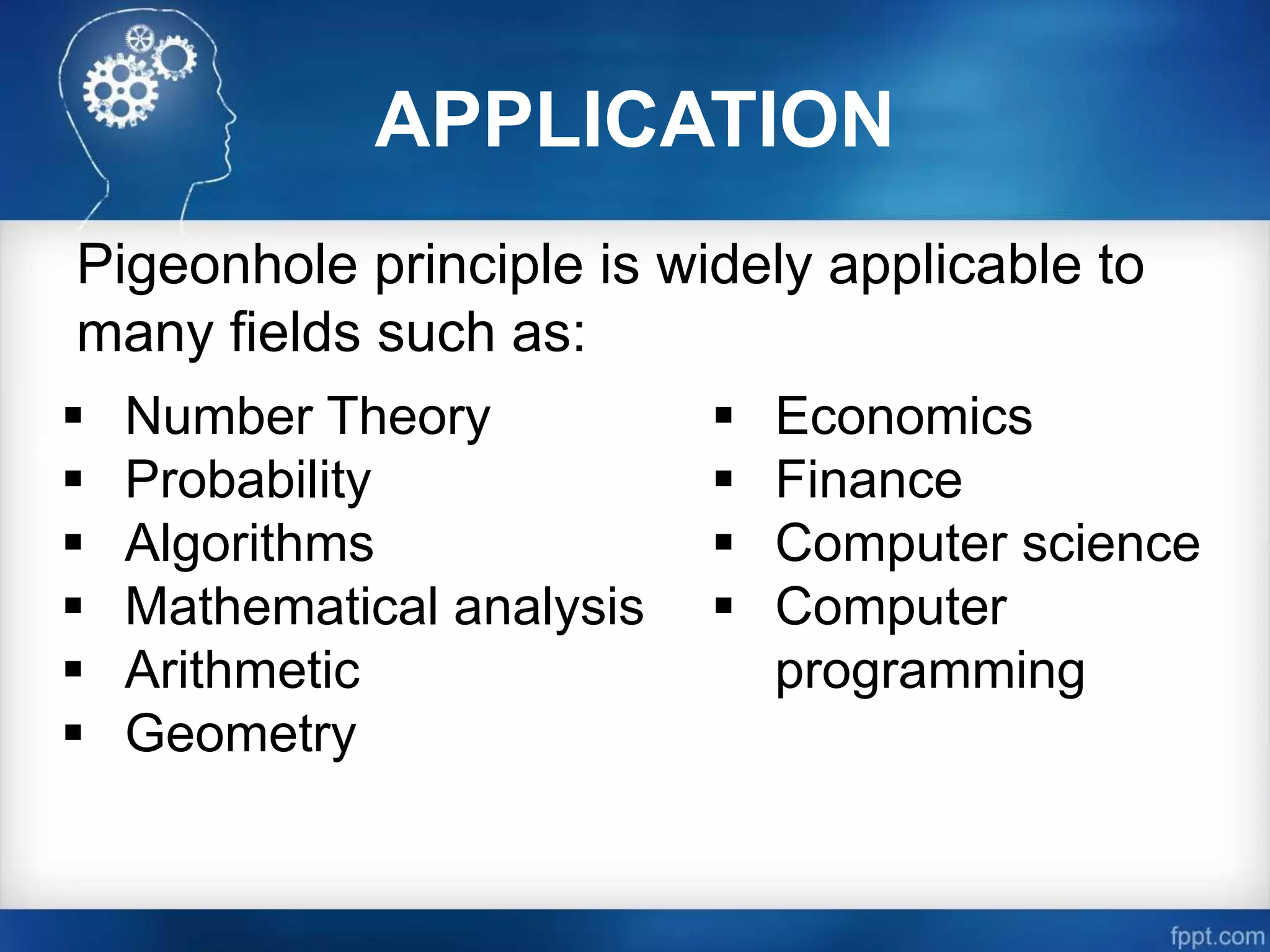 Pigeonhole Principle - Seminar In Problem Solving In Mathematics | PPTX