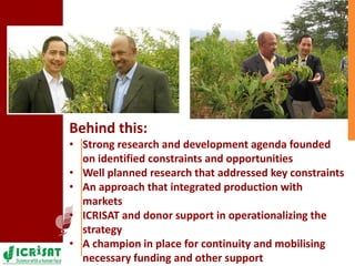 Pigeonpea in ESA - A story of two decades