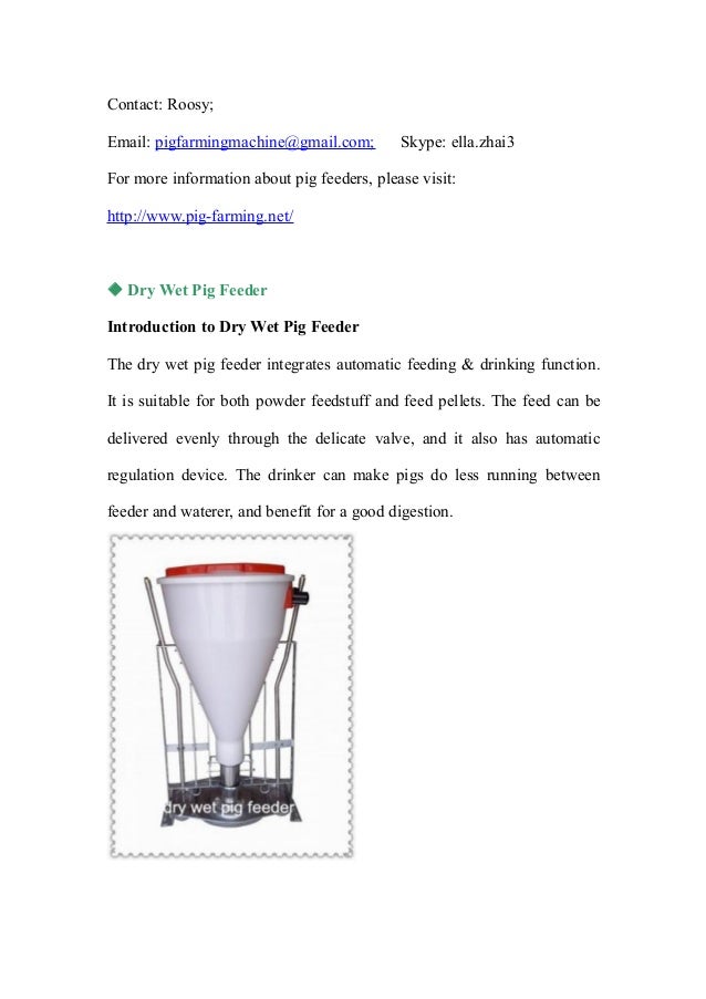 Automatic Pig Hog Feeders Full Equipped Pig Farming Accessories