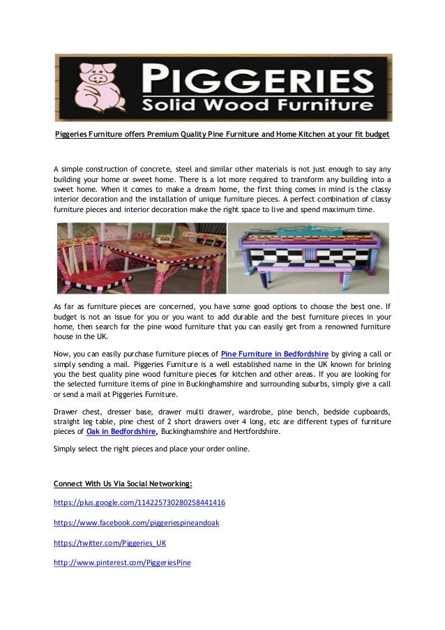 Buy Solid Pine Dresser And Oak Furniture In Bedfordshire
