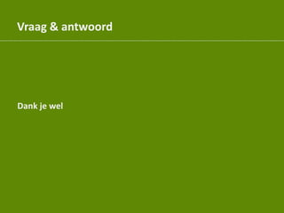 Vraag & antwoord
Dank je wel
 