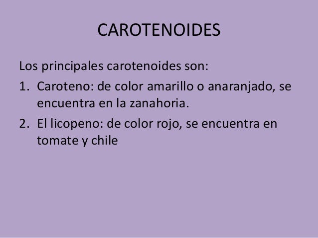 LOS PIGMENTOS VEGETALES