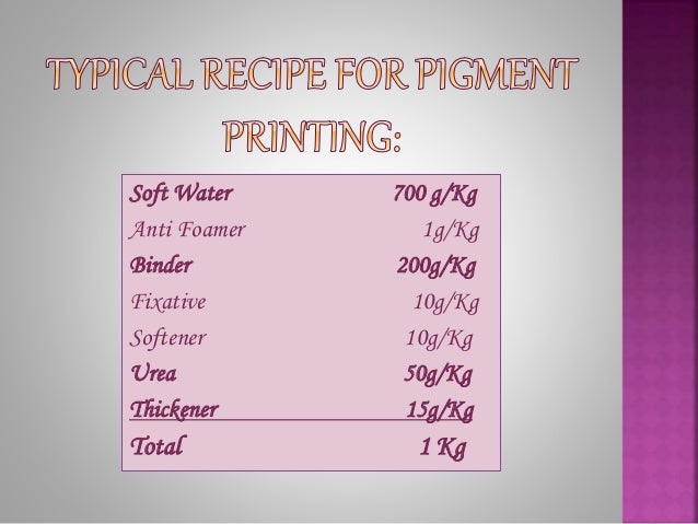 pigment printing