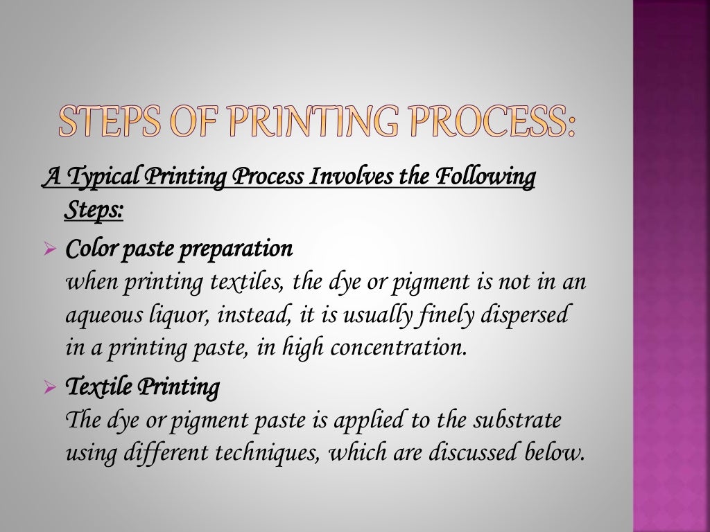 Pigment printing