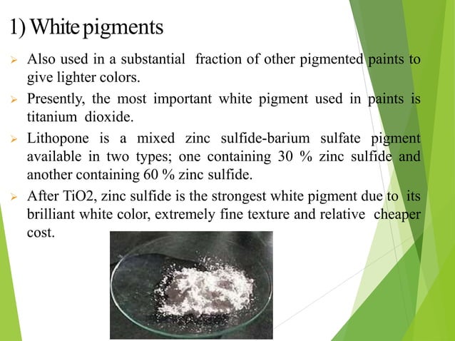 Types of paint pigments by LAIQ | PPT