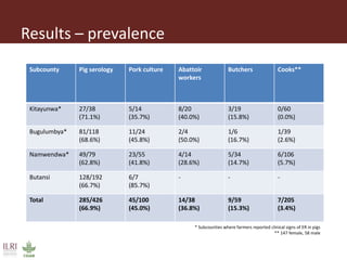 Erysipelothrix rhusiopathiae infection in pigs, pork and raw pork handlers in Kamuli District, Eastern Uganda
