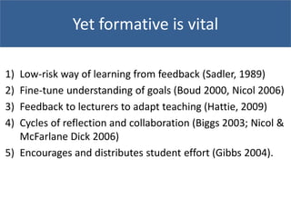 Changing the assessment narrative