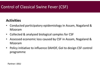 Brief overview of ILRI’s activities in Northeast India on pig system development