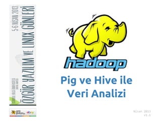 Pig ve Hive ile
 Veri Analizi
                  Nisan 2013
                        v1.2
 