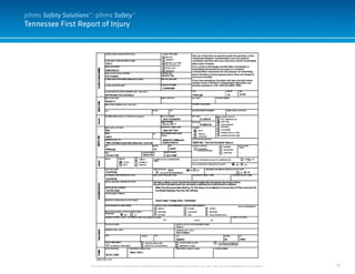 47
Tennessee First Report of Injury
This document and it’s contents are confidential and the sole property of pihms, Inc. and may not be duplicated for any reason.
pihms Safety Solutions™: pihms Safety™
 