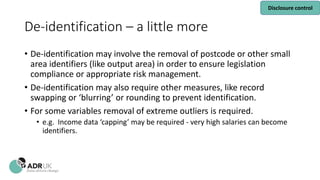 Postcode Area Identifier Personal identifiable information vs attribute data | PPTX