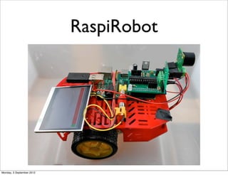 RaspiRobot




Monday, 3 September 2012
 