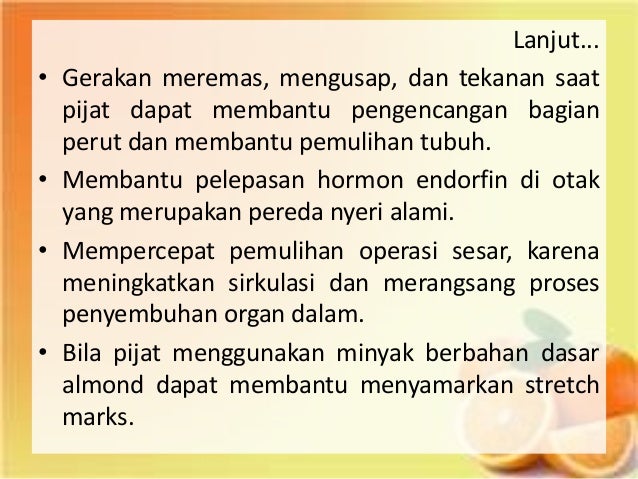 Pijat Masa Nifas & Totok Wajah