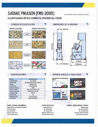 PIKASEN Clasificadora con lector óptico