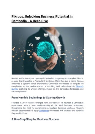 Pikruos-Unlocking Business Potential in Cambodia - A Deep Dive