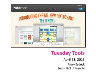 Tuesday Tools
April 23, 2013
Mary Zedeck
Seton Hall University
 