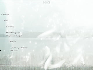 1º Período1º Período
- Caim- Caim
2º Período2º Período
- Florbela Espanca- Florbela Espanca
- Cem poemas de Sofia- Cem poemas de Sofia
3ºPeríodo3ºPeríodo
-A dama pé-de-cabra-A dama pé-de-cabra
● -A mula-A mula
 