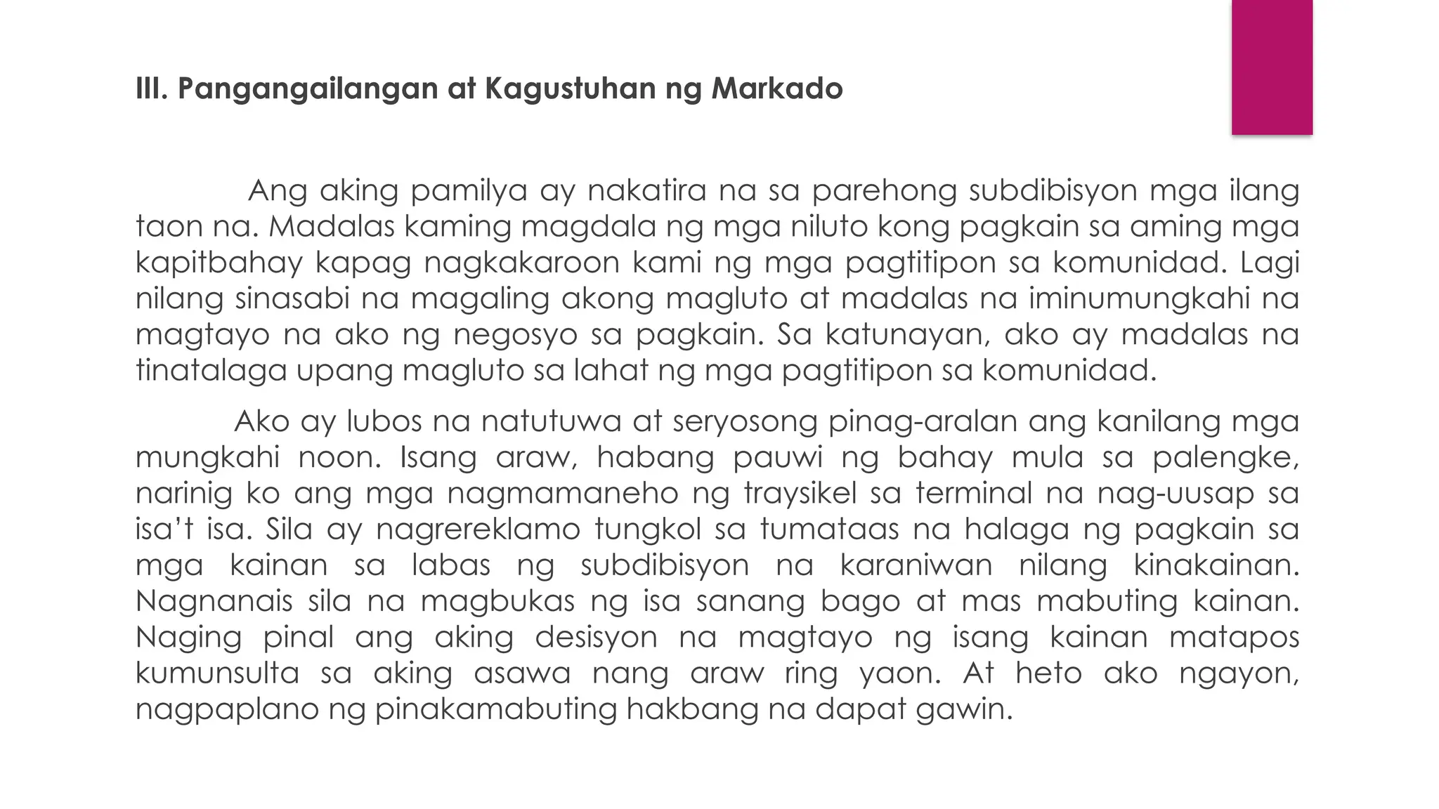 FILILINO SA PILING LARANG. FEASIBILITY STUDY. | PPTX