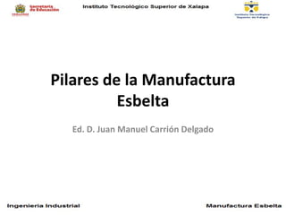 Pilares de la Manufactura
          Esbelta
  Ed. D. Juan Manuel Carrión Delgado
 