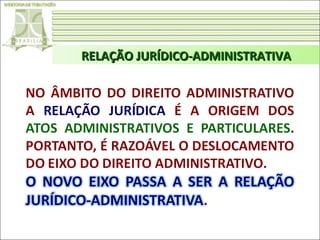 RELAÇÃO JURÍDICO-ADMINISTRATIVA

 