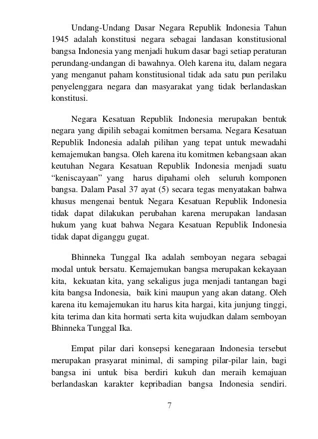 Pilar Kehidupan Berbangsa Dan Bernegara