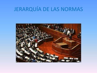 JERARQUÍA DE LAS NORMAS
 