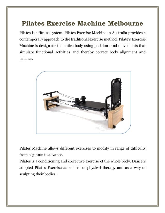 Pilates Exercise Machine Melbourne