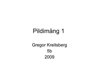 Pildimäng 1  Gregor Kreitsberg 5b 2009 