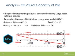 Pile desing by adsec software from oasys website and webar | PDF