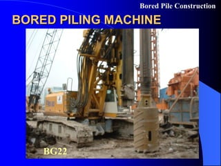 BORED PILING MACHINEBORED PILING MACHINE
Bored Pile Construction
BG22
 