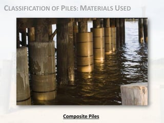 CLASSIFICATION OF PILES: MATERIALS USED
Composite Piles
 