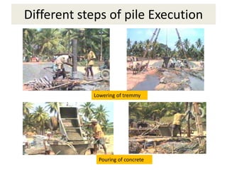 Pile load test
Preparation of pile cap
Different steps of pile Execution
 