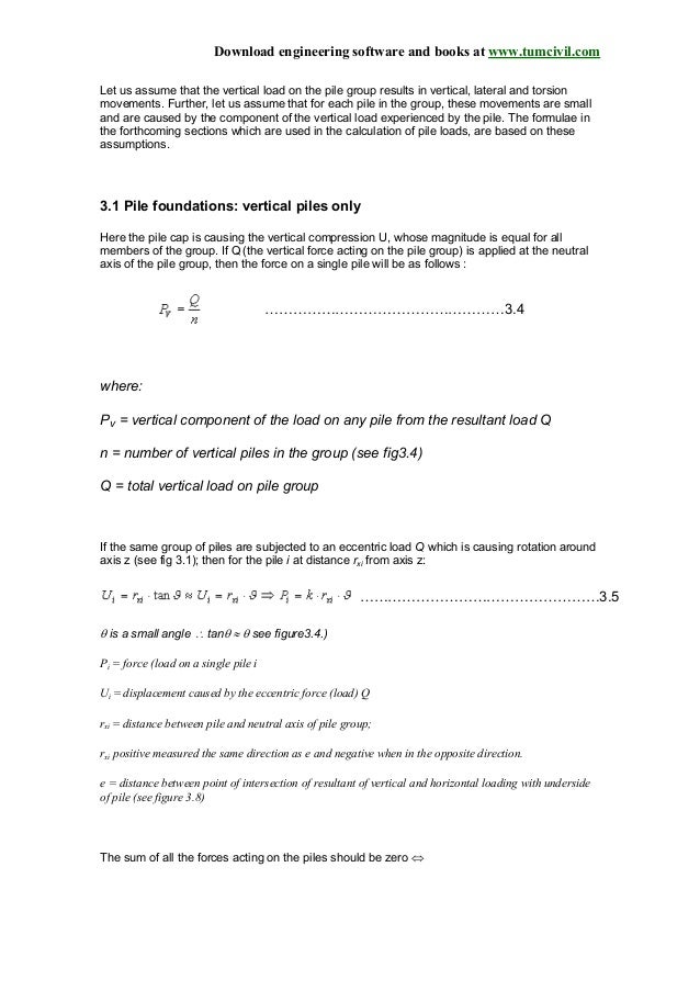 Pile group design software
