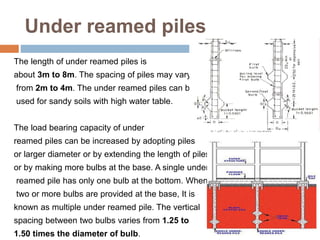 1. Pile Cap
 In case of driven pile, piles are driven in to the
ground by applying blows of a heavy hammer on
their tops....