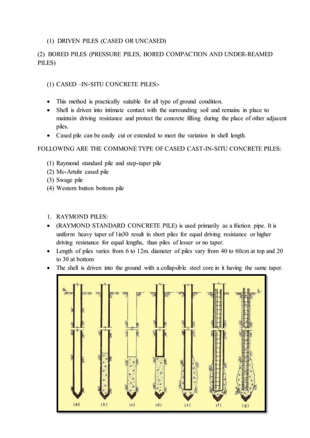 Different types of pile PDF