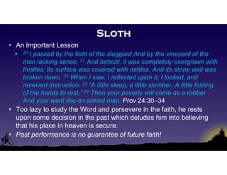 Pilgrims Progress - Ch 10 - Simple Sloth Presumption | PPT
