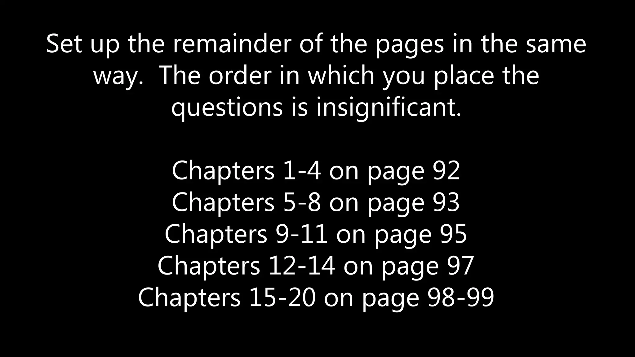 Pilgrim's Progress question set up | PPT