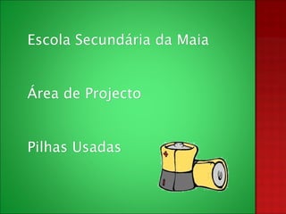 Escola Secundária da Maia Área de Projecto Pilhas Usadas 