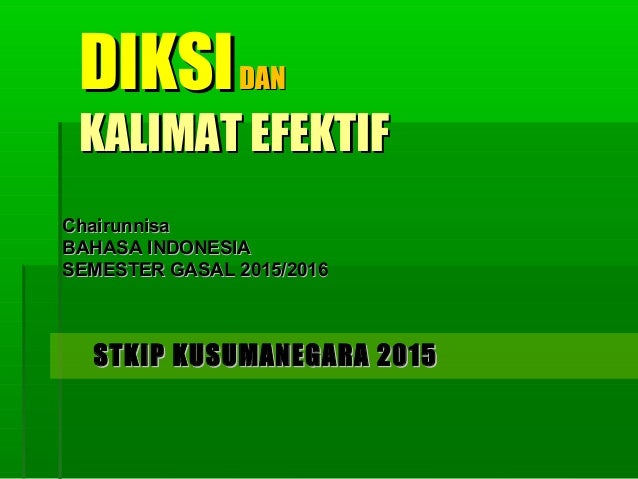 Pilihan kata-diksi