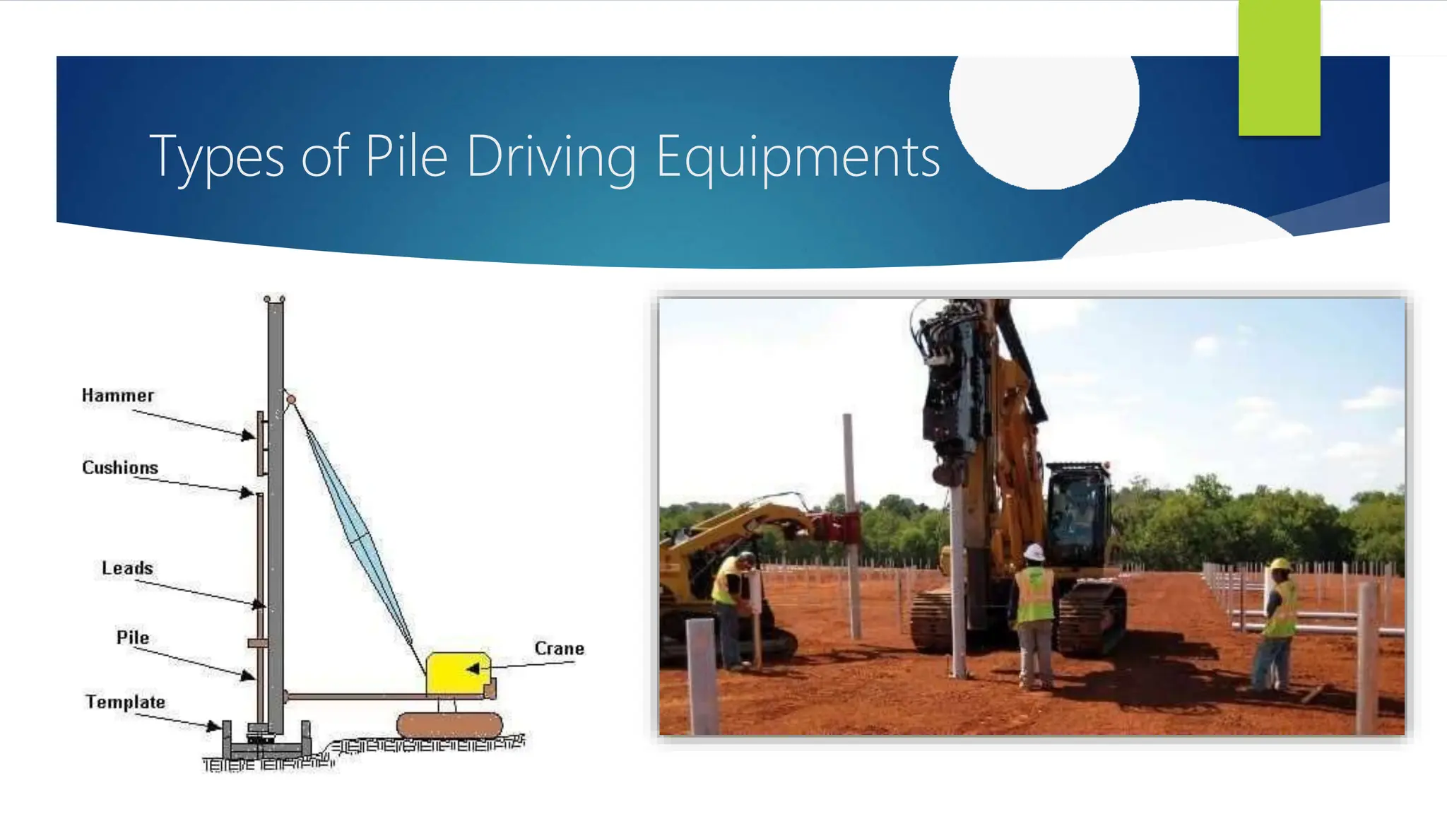 Types of Pile Driving Equipments
 