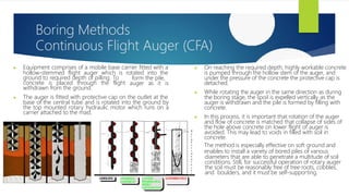 pilingvtechniques used in substructure construction | PPTX
