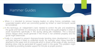 pilingvtechniques used in substructure construction | PPTX