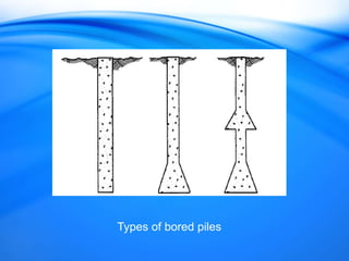 Bored Piling Types Piling equipment and installation | PPTX