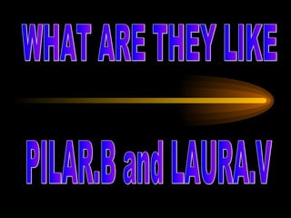 WHAT ARE THEY LIKE PILAR.B and LAURA.V 