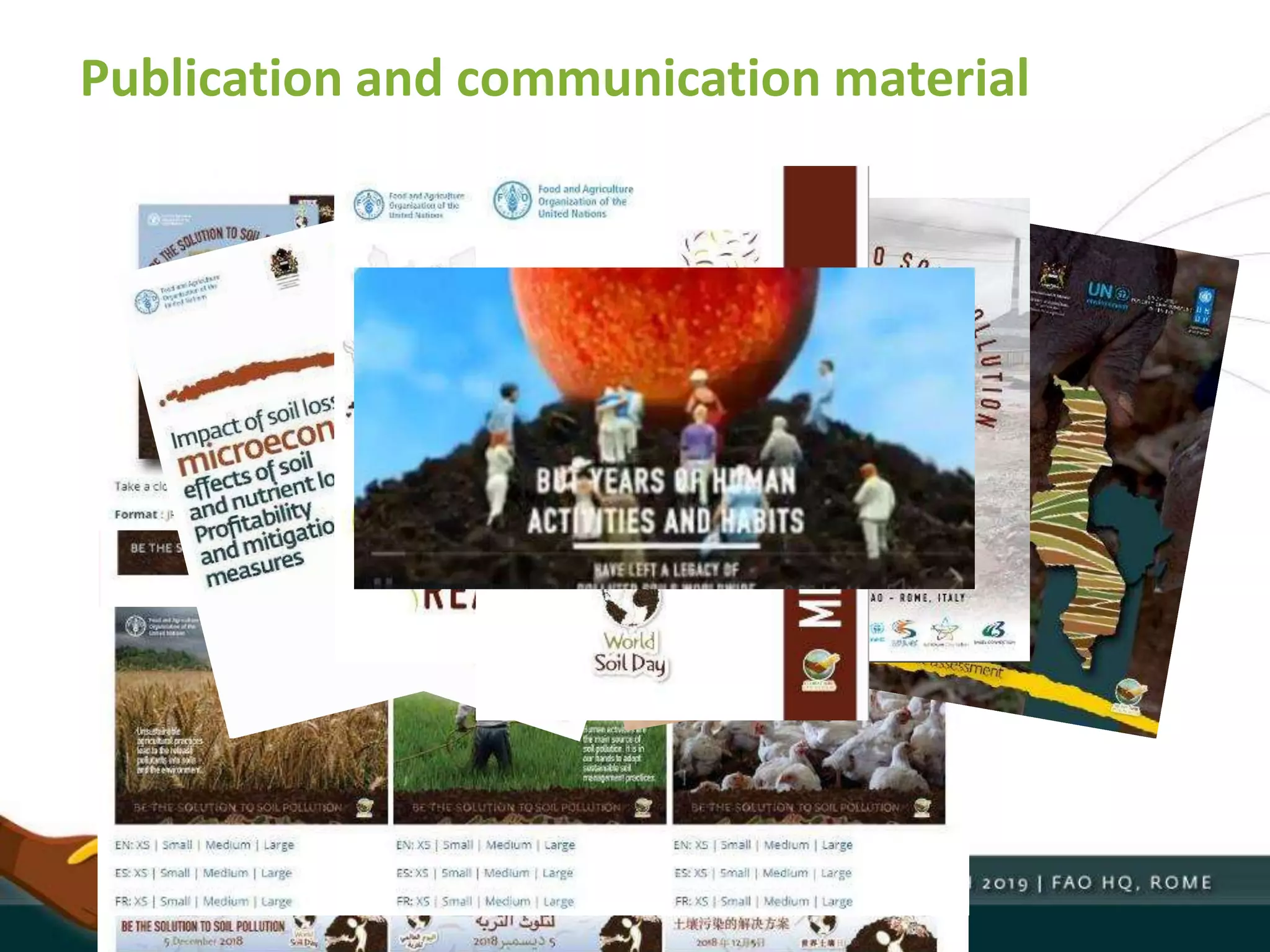 Publication and communication material
 