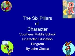 The Six Pillars
       of
    Character
Voorhees Middle School
 Character Education
       Program
    By John Ciocca
 