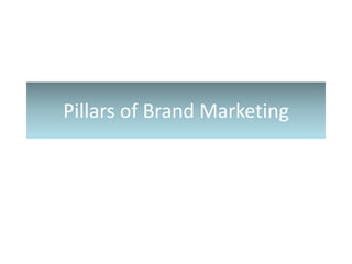 Pillars of Brand Marketing 