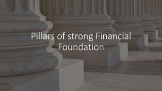 Pillars of strong Financial
Foundation
 