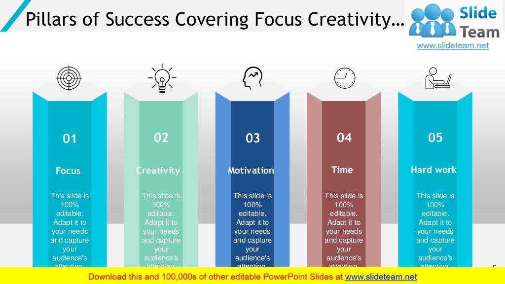 Pillars Of Success PowerPoint Presentation Slides