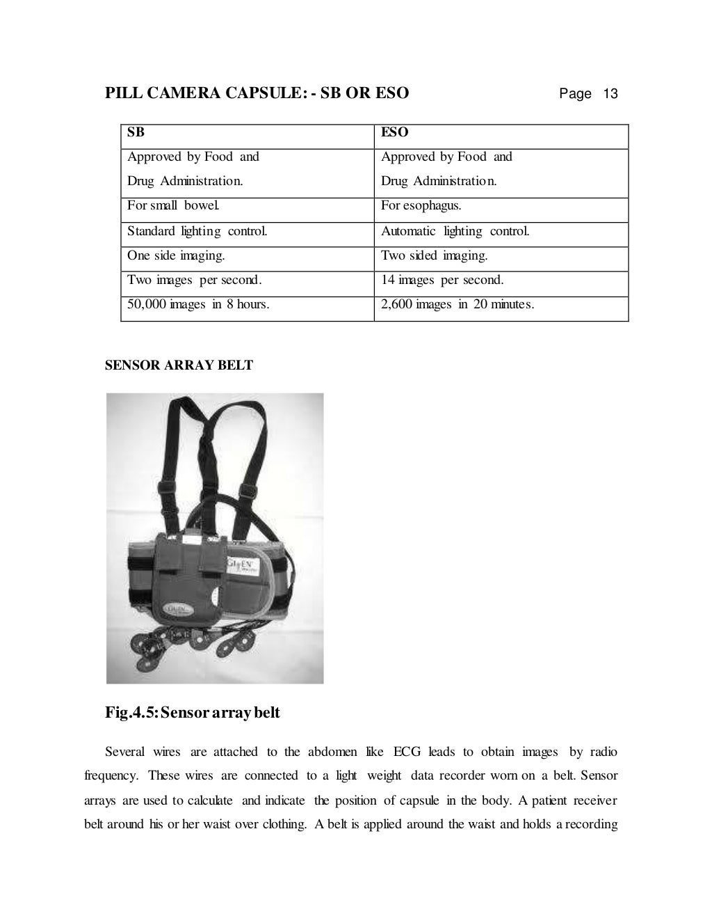 Pill camera documentation